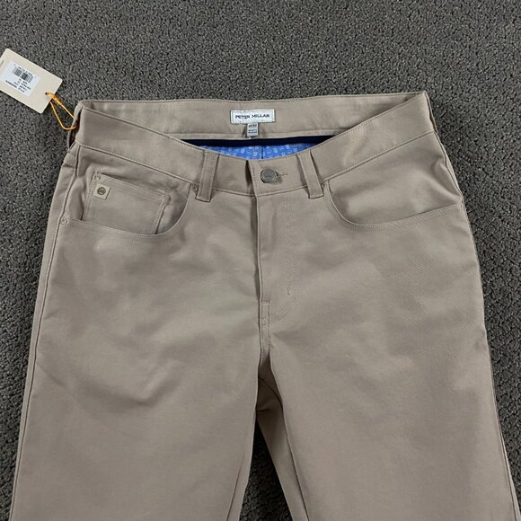 Peter Millar Crown Sport Pants Men's 30 x 32 Khaki EB66 Golf Performance NWT NEW - Picture 2 of 15